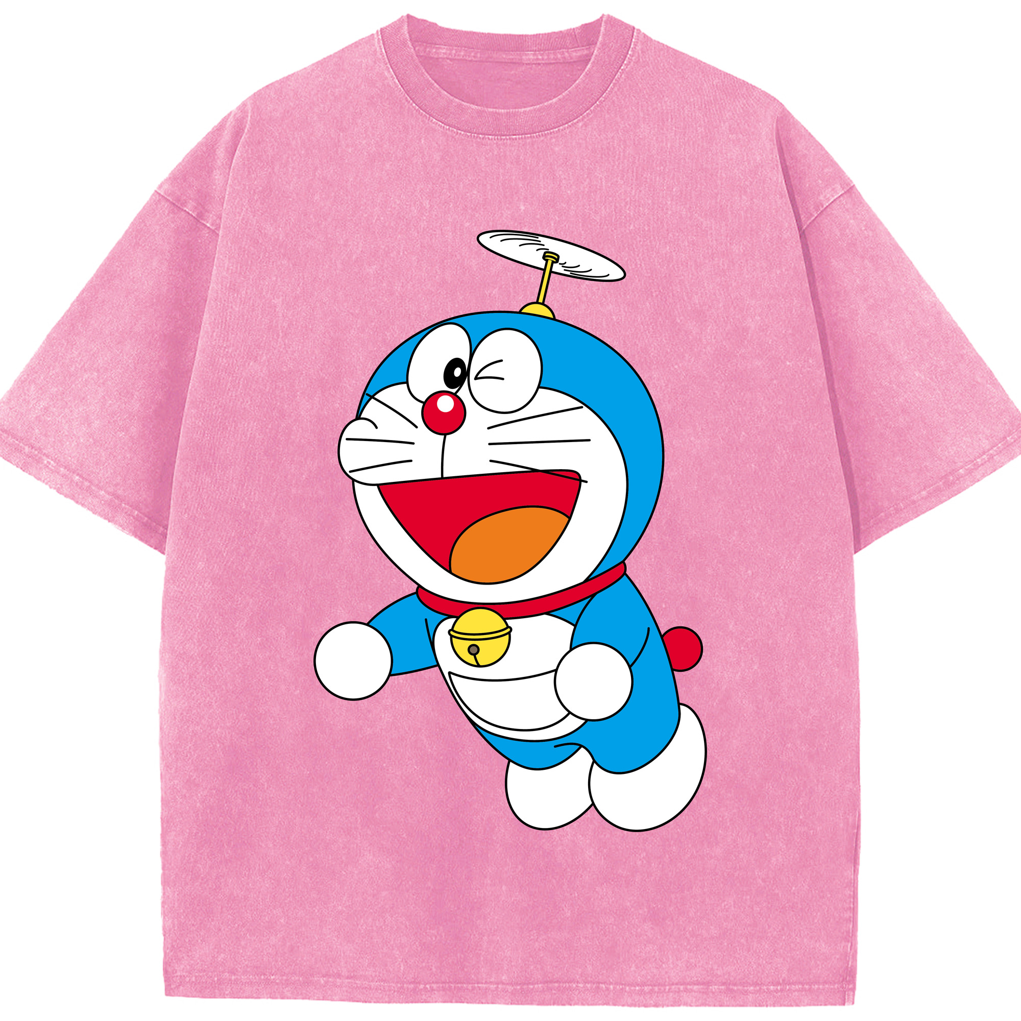 （画像用） ドラえもん Doraemon 綿100% ヴィンテージ風 半袖Tシャツ（フロントプリント）
